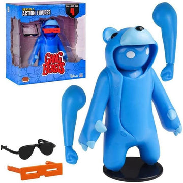 Gang Beasts Blue Bear Costume Fighter Accessories Gamer Character Figure