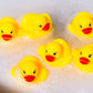 DZTIAN Mini Rubber Duck Set Yellow 12-Pieces Float & Squeak Mini Rubber Duck Baby Bath Ducky Sound ShowerToys for Kids Celebrate The Joy