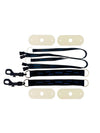 ChuBuddy Chewy Holder 4 Pack: Two Black Clip-On Tether Bracelets & Two Black Neck Lanyards for Autism, ADHD, Oral Sensory Needs, Special Needs, or