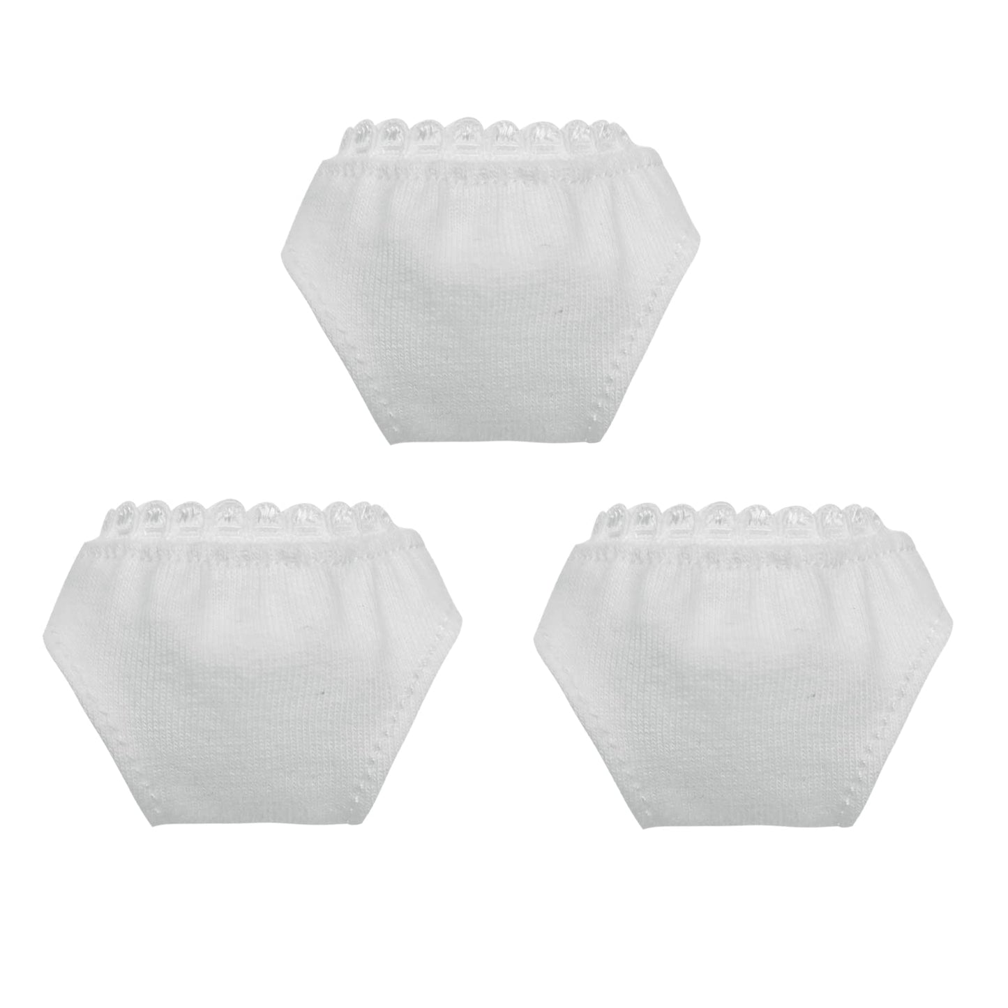 Lace Doll Underwear Clothes Set Fits for 11.5 Inch Girl Briefs 1/6 Doll Accessories (3 pcs White Briefs)