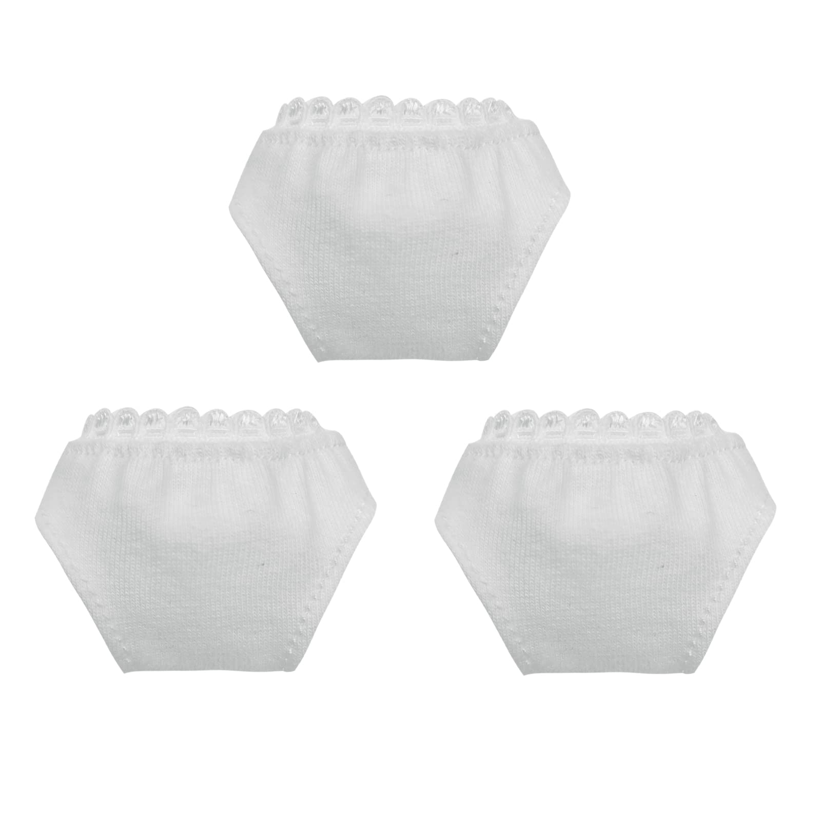 Lace Doll Underwear Clothes Set Fits for 11.5 Inch Girl Briefs 1/6 Doll Accessories (3 pcs White Briefs)