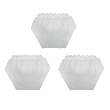 Lace Doll Underwear Clothes Set Fits for 11.5 Inch Girl Briefs 1/6 Doll Accessories (3 pcs White Briefs)
