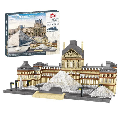 Affxinglib Architecture Louvre Micro Building Blocks Set?3377pcs? World Famous Landmarks Architecture Model Building Toy Gift for Teens and Adults