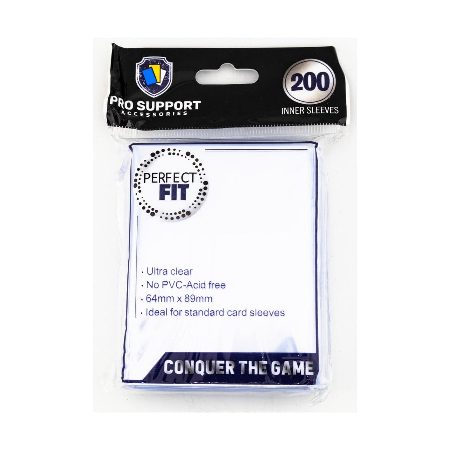 Pro Support Accessories 200 Premium Ultra Clear, Perfect for Double sleeving, fits Standard Size Trading Cards