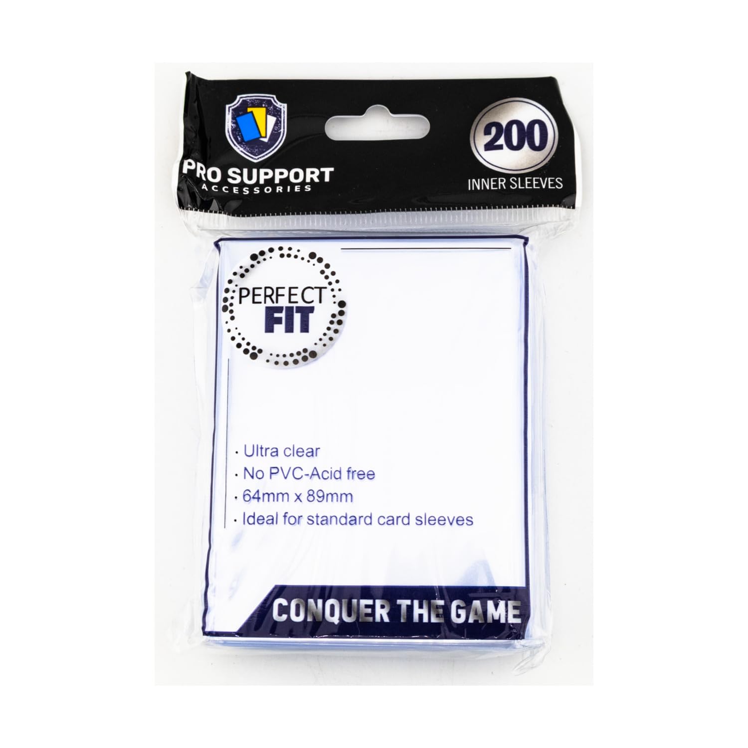 Pro Support Accessories 200 Premium Ultra Clear, Perfect for Double sleeving, fits Standard Size Trading Cards