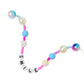 LUV HER Beading Kits - Necklace Making Kit & DIY Friendship Bracelet Kit for Girls - Includes 60x 6mm Verbiage, 8mm Pearl Beads & More - Jewelry
