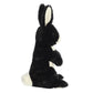 Aurora Vibrant Spring Sitting Pretty Bunny Stuffed Animal - Decorative Charm - Endless Fun - Black 14 Inches