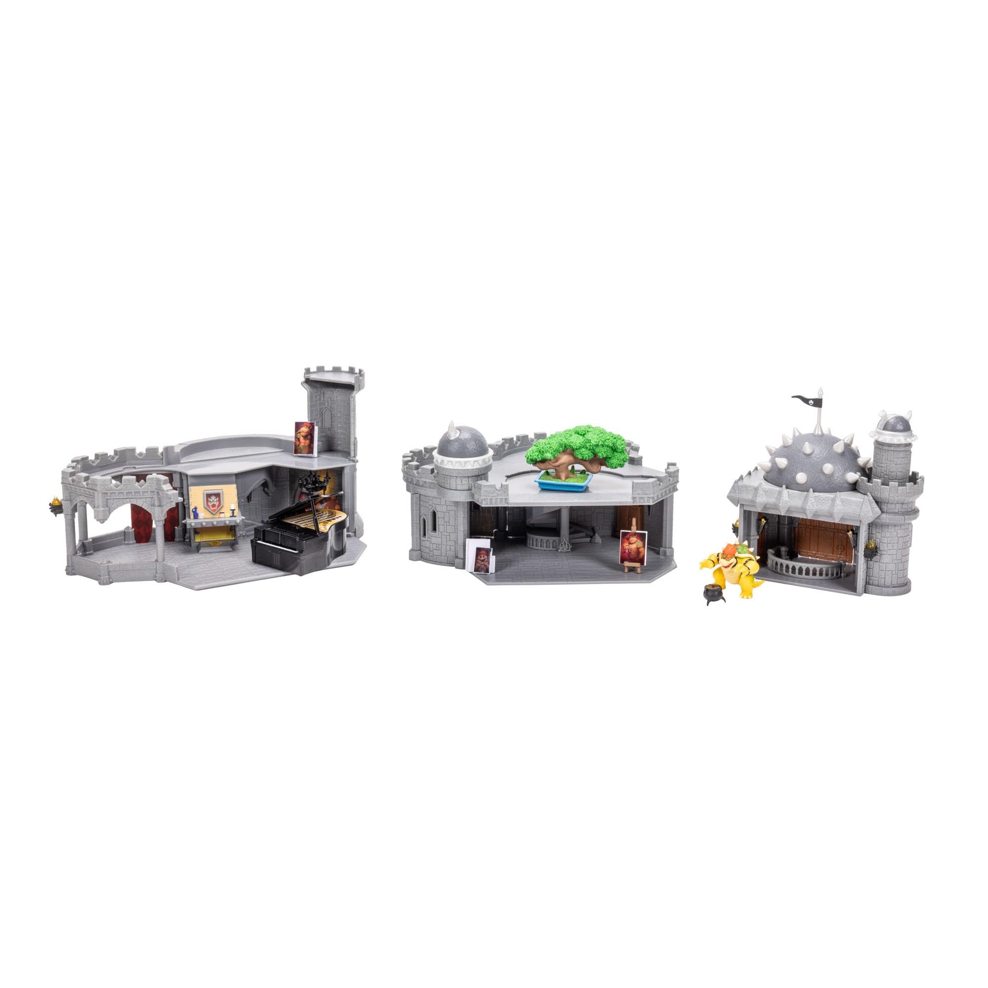 The Super Mario Galaxy Movie - 12" Deluxe Three-Story Bowser Castle Playset with 1.5” Bowser Figure, Piano, Bonsai Tree, Heat-Activated Paintings
