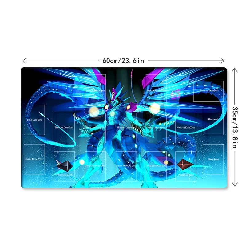 Mlikemat New Playmat LX14 TCG OCG CCG Trading Card Game Mat Mouse Pad with Zones + Bag (Z0014-510-A)