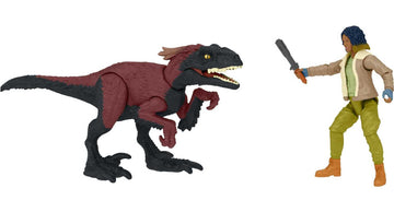 Jurassic World Dominion Kayla Watts and Pyroraptor Human and Dino Pack with 2 Action Figures and Accessory, Toy Gift Set and Collectible