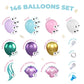 Mermaid Balloon Garland Arch Kit - Under the Sea Party Decorations with Pastel Pink, Blue, Purple, Gold Balloons, Shell & Tail Foil Balloons, Ocean