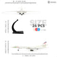 SEBUNAS 1:100 Scale TU-160 Boomber Quick Assembly Model Kit, Plastic TU-160 Fun Toy Airplane Assembly Model with Stand Kids Gift Suitable