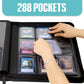 Trendiphy Top Loader Binder 9 Pocket, Holds 288 Toploaders, Side-Loading Zippered Album for Trading Cards, Sports Cards, Baseball, MTG, TCG & Graded