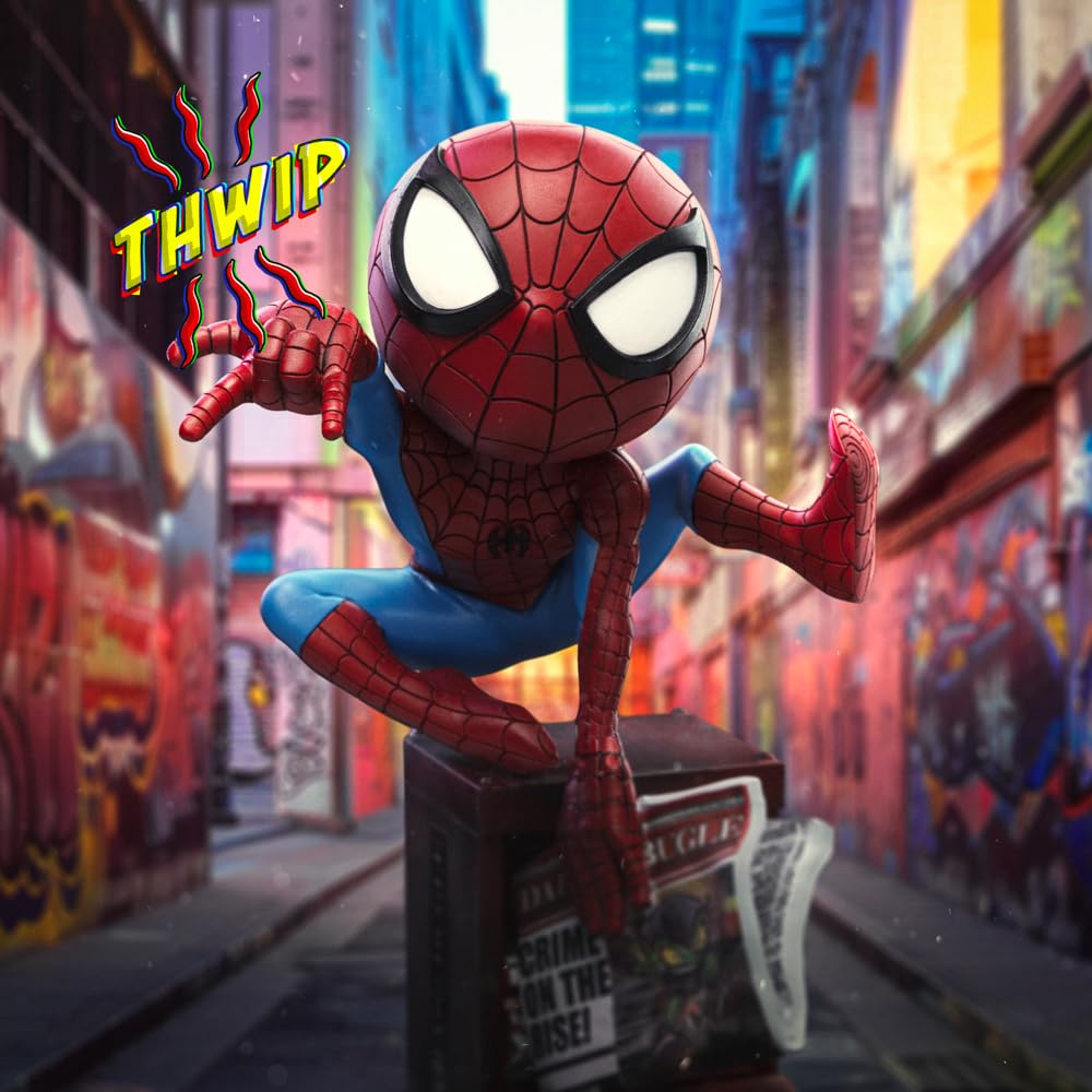 Iron Studios Marvel Spider Man Statue - Minico PVC Classic Statue, 6.5 Inch