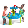 Step2 Summer Showers Splash Tower Water Table for Kids, Outdoor Kids Water Sensory Table, Ages 1.5+ Years Old, 8 Piece Water Toy Accessories, Blue