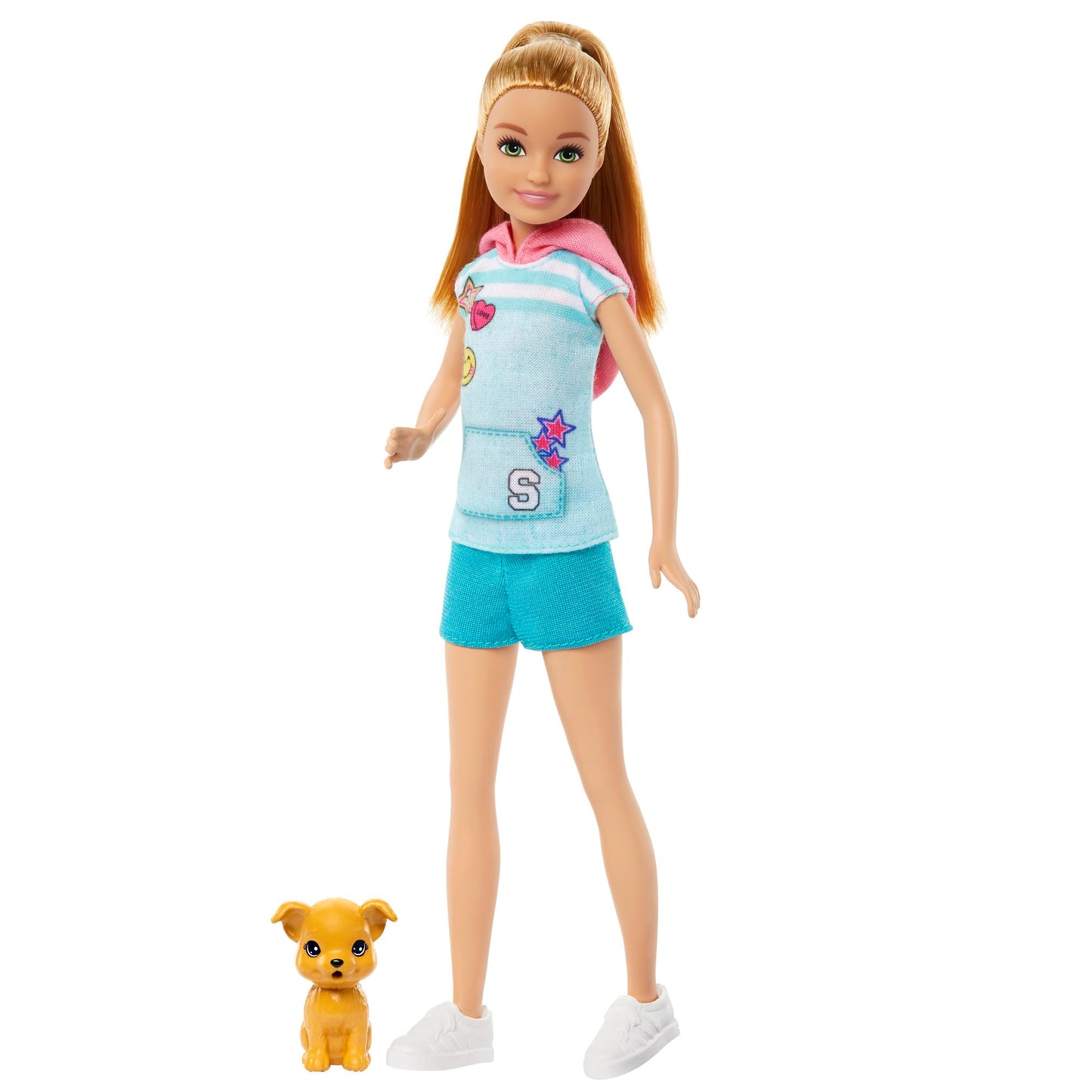Barbie Stacie Doll with Pet Dog, from and Stacie to the Rescue Movie Toys, Blonde Hair Doll