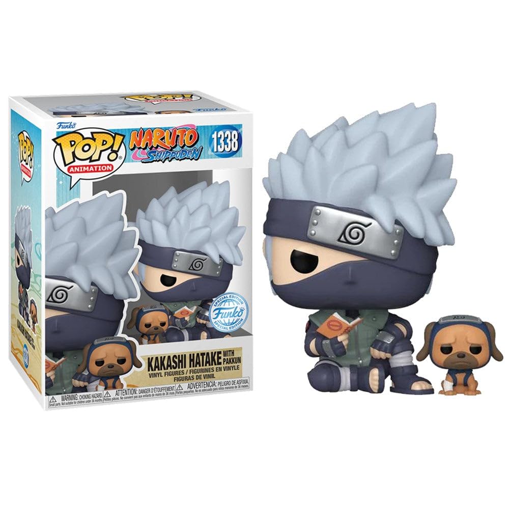 Funko Pop Naruto Shippuden: Naruto Uzumaki Kurama Link Mode Figure Special Edition Multicolor Exclusive (Kakashi with Pakkun)