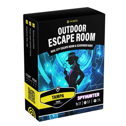 Tampa Outdoor Escape Room | Real City Scavenger Hunt | Gifts for Adults & Families | 1-6 Players, 2-3 Hours, 1 Mile Walking Distance