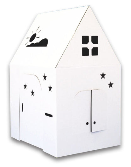 Easy Playhouse Cardboard Kids Fort - Indoor & Outdoor Art & Craft House