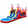 Wonder Dome Kids Backyard 28FT Carnival Theme Obstacle Course Water Slide