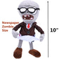BASHERISE PVZ Plush Toys, 3 PCS Set: Purple, Newspaper Gray, Red Pants Cowboy Zombies Soft Plush Toys, Great Gift for Kids & Game Fans