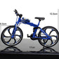 Nuoyi Creative Alloy Finger Bicycle 1:10 Miniature Analog Bicycle, Foldable Finger Mountain Bicycle Toy(Blue)