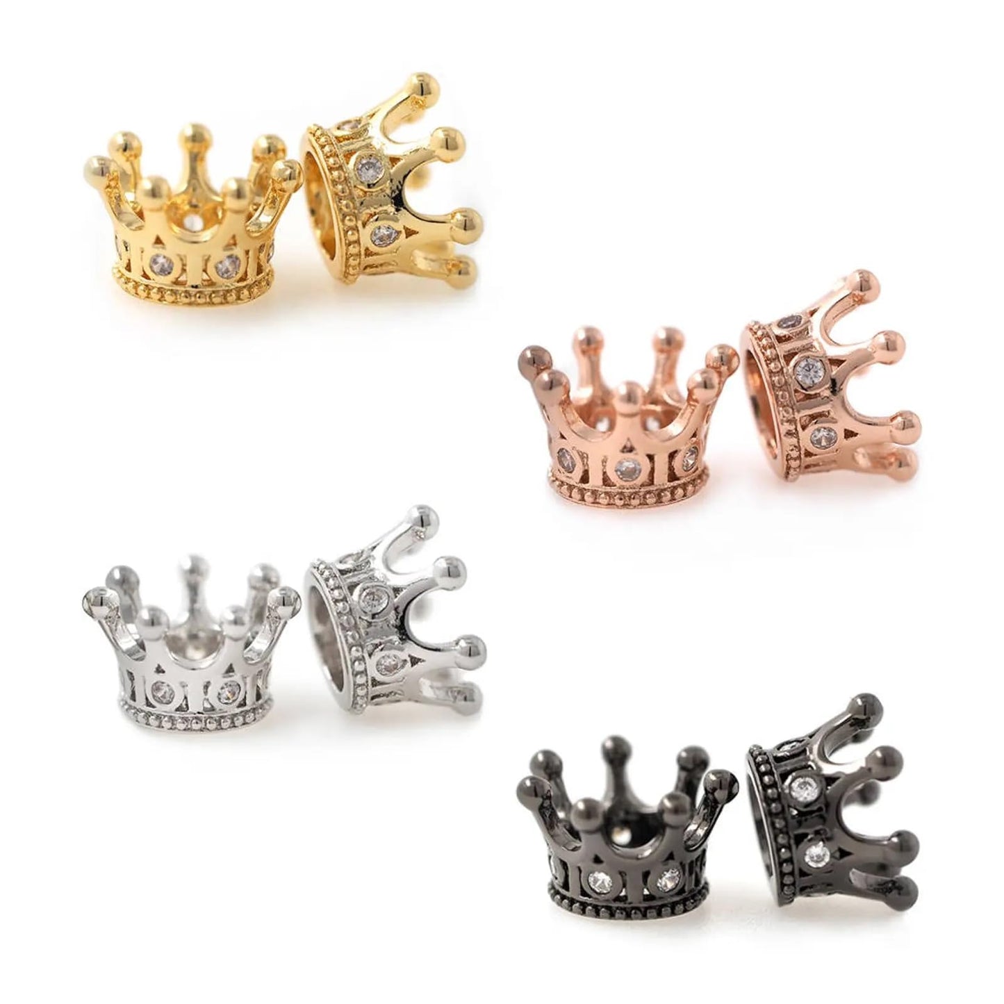 Miniature Rhinestone Crown, Dollhouse Tiny Miniature Crown, with Diamond Rhinestones, Fairy Crown, for Fairy Tale Garden, Dollhouse Miniature