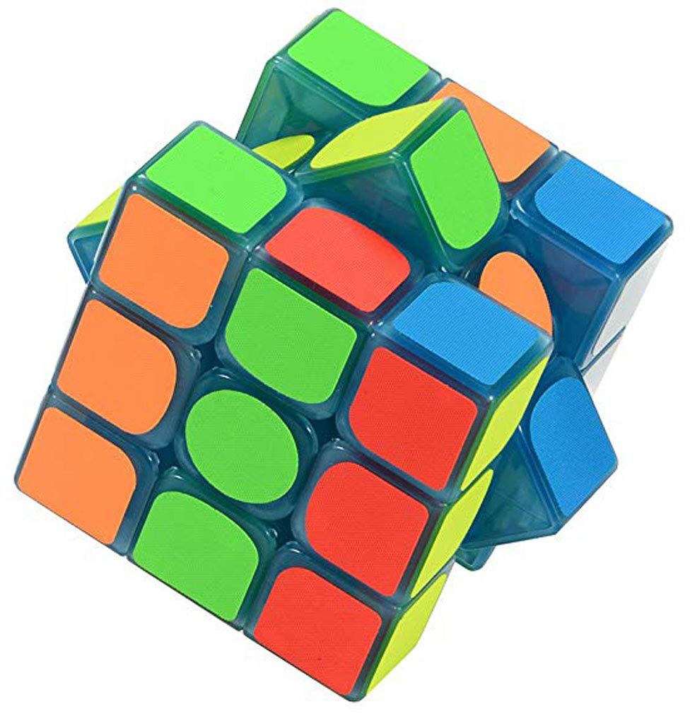 Blue Fluorescent Speed Cube 3x3x3 Glow in the Dark Luminous Magic Cube Puzzle