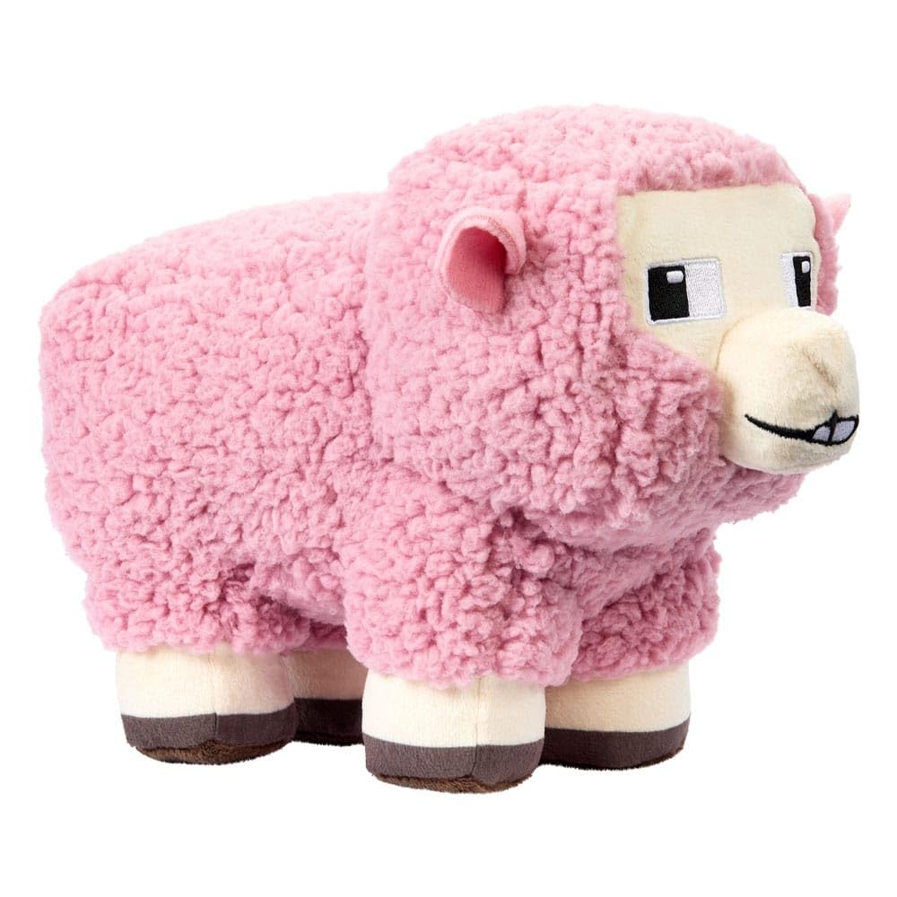 Minecraft Basic Plush Pink Sheep, 8-inch Collectible Soft Doll Inspired by The Movie Inspired by The Video Game