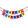 Superhero Happy Birthday Banner, Pre-Strung No Assembly