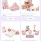 22 Pieces Wooden Mini Furniture Accessories 1:12 Scale Mini Wooden Furnishings for Mini Living Room,Kitchen,Dining Room,Bedroom,Bathroom