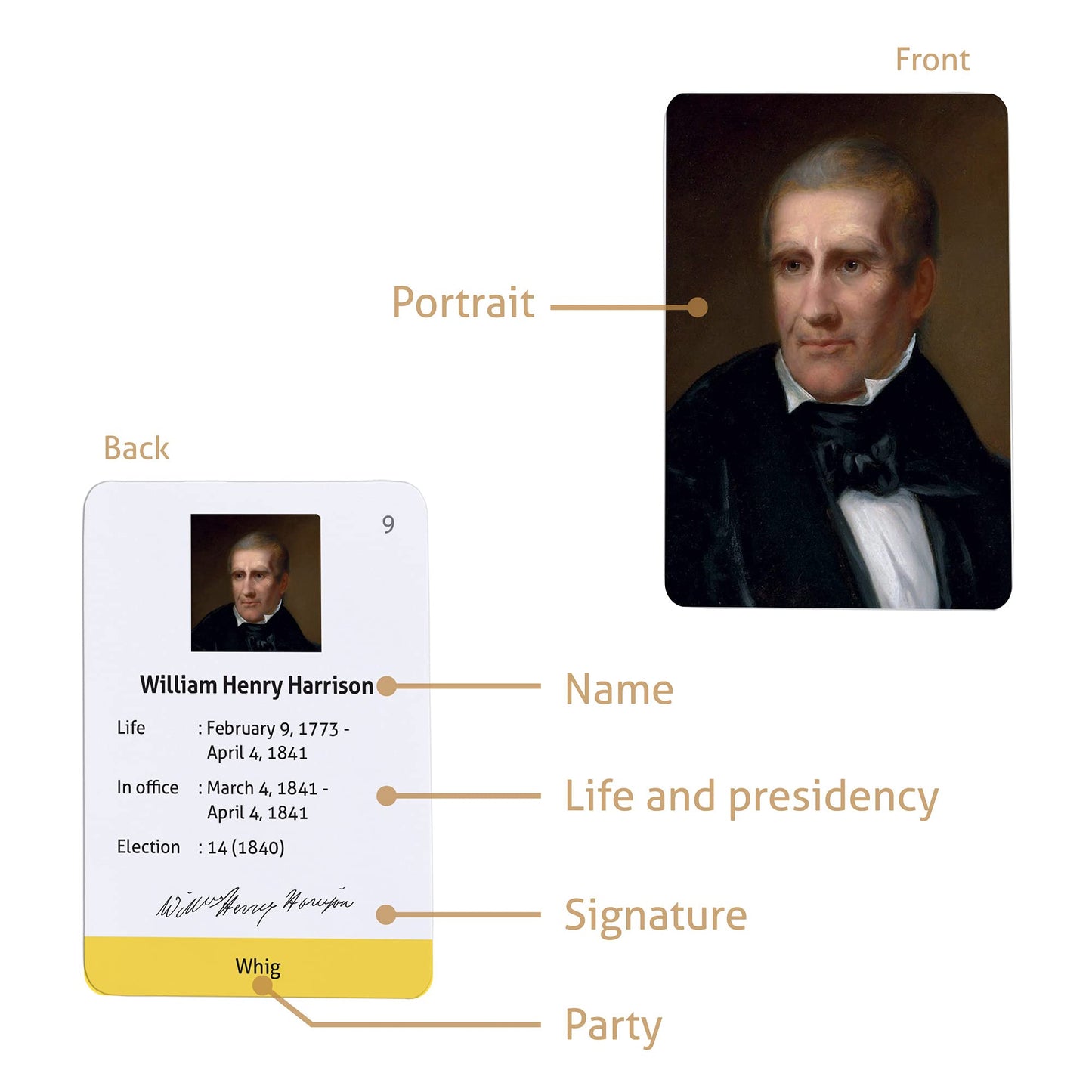 CARDDIA | Presidents of The United States Flashcards | from George Washington to Donald Trump