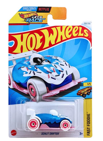Hot Wheels Donut Drifter, 1/5, White/Blue/Pink, Fast Foodie