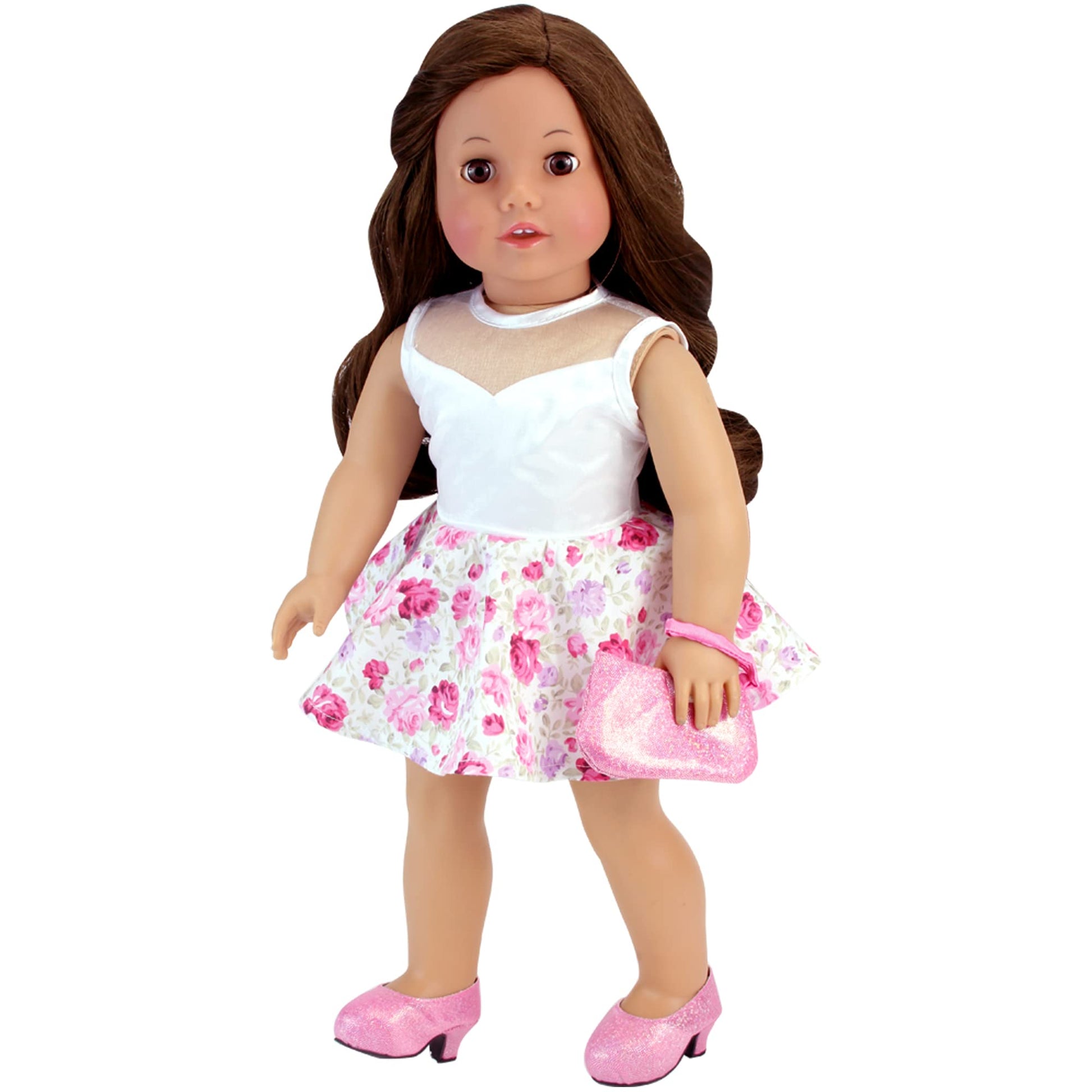 Sophia's 18" Doll Pink Sparkling High Heels