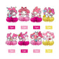 8Pcs Melody Honeycomb Table Centerpiece, Melody Birthday Party Supplies Table Decorations for Kids Party Decorations