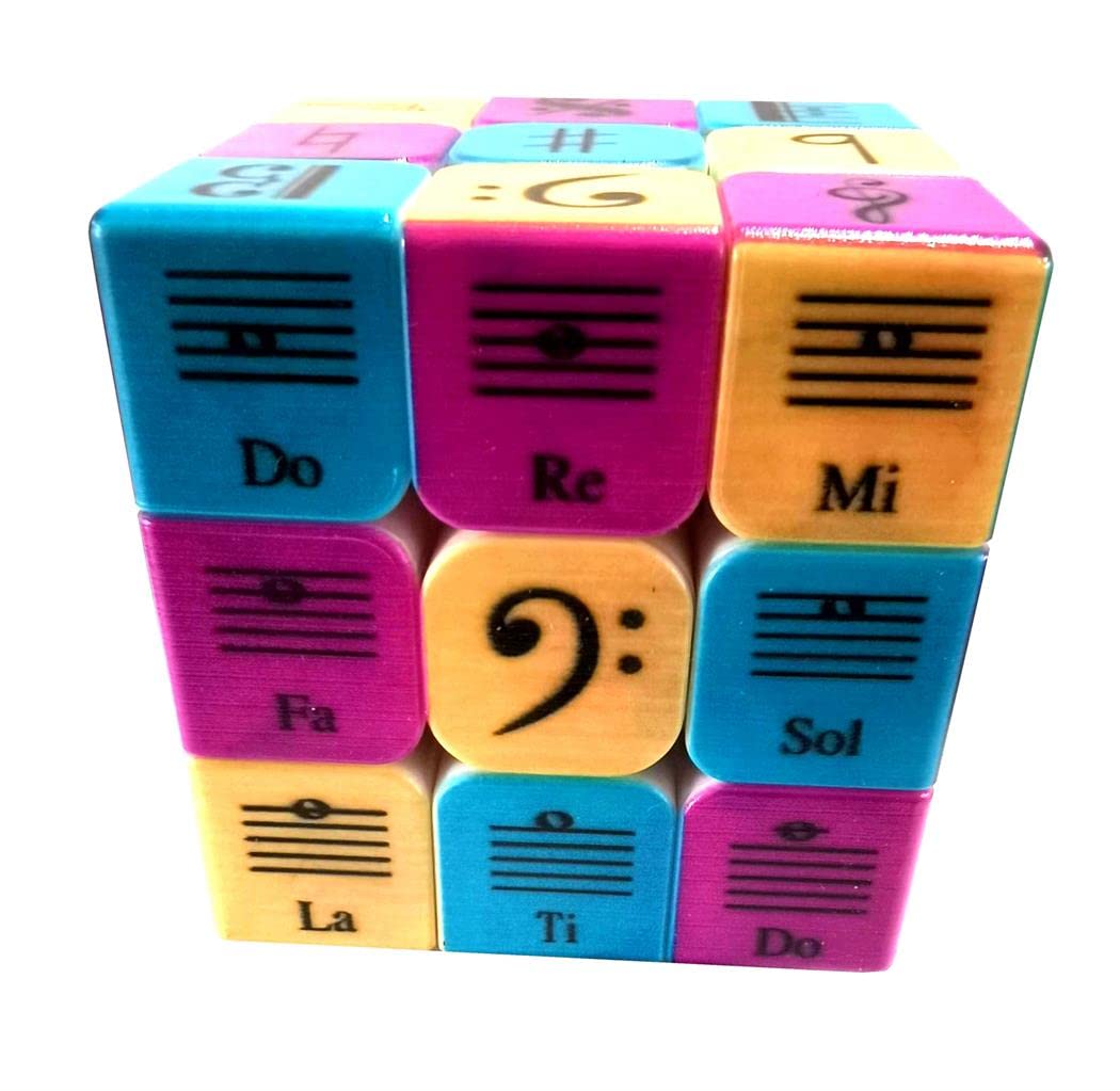Speed Cube 3x3x3 Music Notes Design Magic Cube Puzzle,IQ Games Puzzles Relief Effec Gift Music Lovers Kids Adult Toys,5.6cm/2.2"