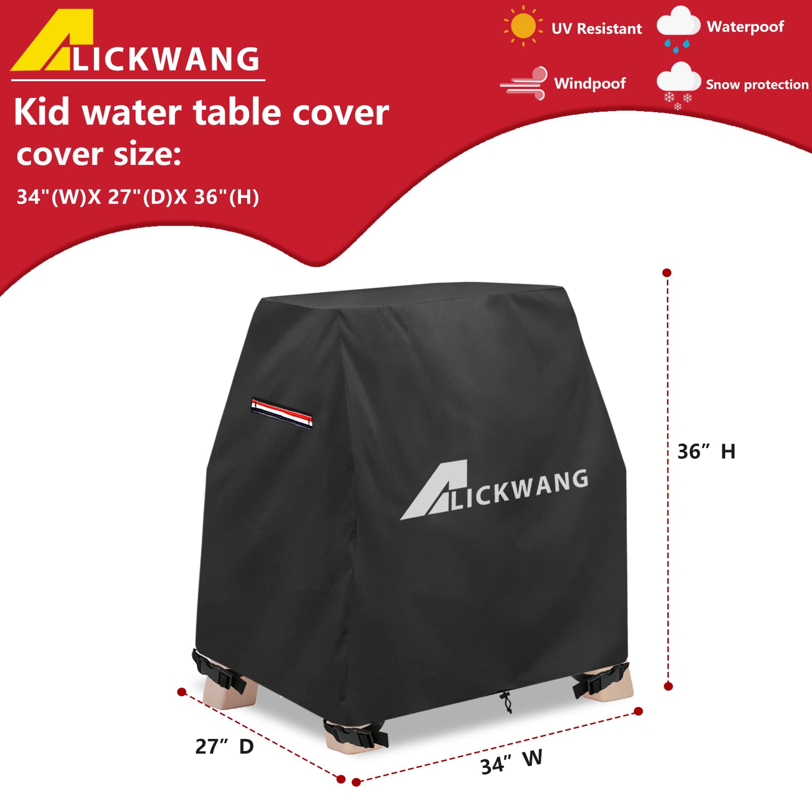 AIickwang Kids Water Table Cover For Step2 Rain Showers & Flow Kids Water Table,Outdoor Heavy 600D Dustproof Waterproof Dustproof Anti-UV Toddler