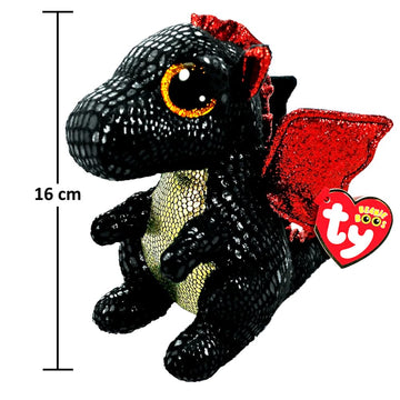 TY TY36457 GRINDAL Dragon W/Horn-Boo MED, Multicolored, 23 cm