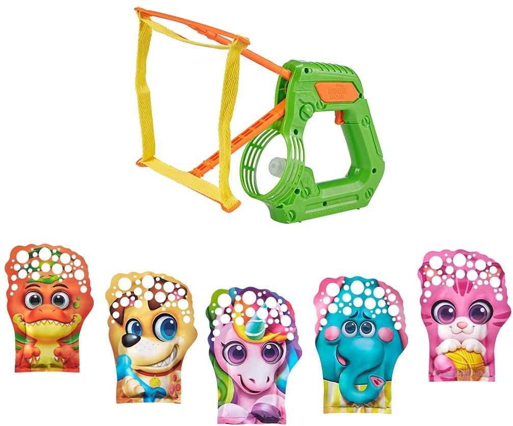 Bubble Wow Starter Pack by ZURU (Includes Big-A-Bubbles Blaster, 5 x Glove-A-Bubbles + 2 L Bubble Solution)