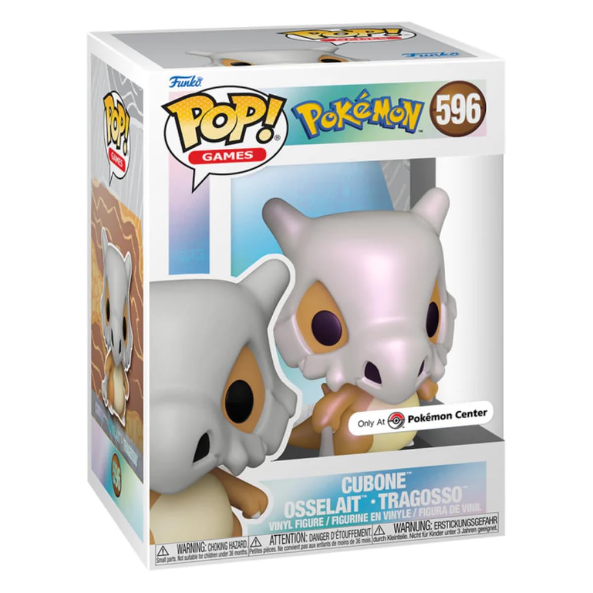 Pop Games: Cubone Pearlescent Pop Vinyl Figure Pokemon Center Exclusive