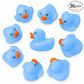 36 Pieces Classic Rubber Duck Bath Toys - No Holes BPA Free Floating Duckies for Boys Baby Shower, Party Favors, Kids Gifts (Blue)