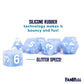 FanRoll 16mm Sharp Edge Silicone Rubber Poly DND Dice Set: Glacial Debris, Role Playing Game Dice for Dungeons and Dragons