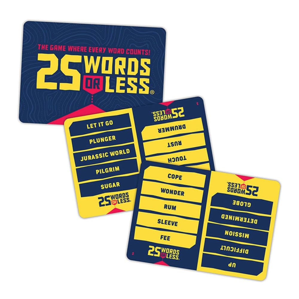 USAOPOLY 25 Words or Less | Fast-Paced Word/Friends & Family Board Game | Based on Popular TV Game Show with Meredith Vieira