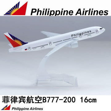 yuanpulalala 1/400 Boeing 16cm Aircraft Model B777 Philippine Air Metal die-Casting Static Collection and Display Gift