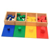 YHZAN Montessori Sensorial Material Knobless Cylinders Kids Wooden Toy (Set of 4) Early Development Tool for Toddlers Wooden Blocks