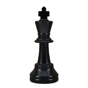 WE Games Replacement Staunton Chess Piece - Dark King, Heavy Weighted Tournament Style Plastic Piece with Felt Bottom - Single Replacement for Classic
