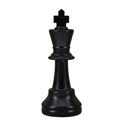 WE Games Replacement Staunton Chess Piece - Dark King, Heavy Weighted Tournament Style Plastic Piece with Felt Bottom - Single Replacement for Classic