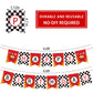 Race Car Birthday Banner - Let's Go Racing with Checkered Flag Themed Party Supplies