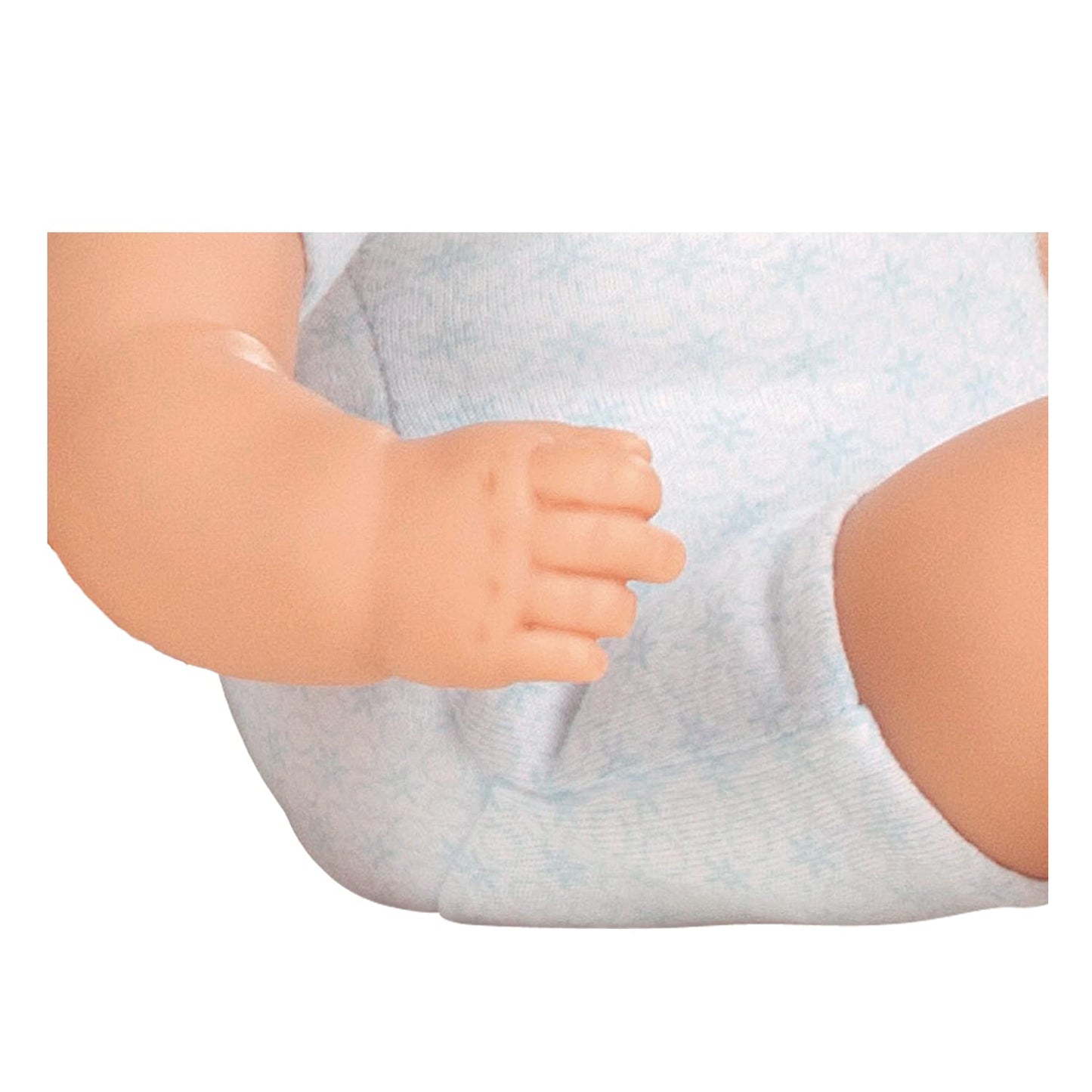 Gotz Muffin to Dress 13" Soft Cloth/Vinyl Baby Doll in Blue with Blue Sleeping Eyes