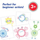 Spirograph Jr. - Jumbo Sized Gears Classic Retro Toy For Spiral Drawing Art Design Toy Kit for Smaller Hands - For Kids Ages 3 and Up